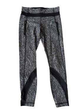 Lululemon Heathered Black & White Athletic Leggings